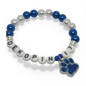 Decoy Ohtani Dodgers beaded bracelet with Paw Charm